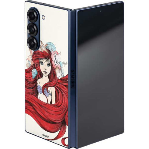 Disney The Little Mermaid Ariel Illustration Galaxy Z Fold6 Skin