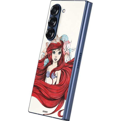 Disney The Little Mermaid Ariel Illustration Galaxy Z Fold6 Skin