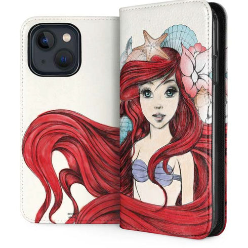 Disney The Little Mermaid Ariel Illustration iPhone 13 Folio Case