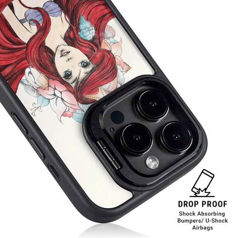 Disney The Little Mermaid Ariel Illustration iPhone 13 Pro Kickstand Case