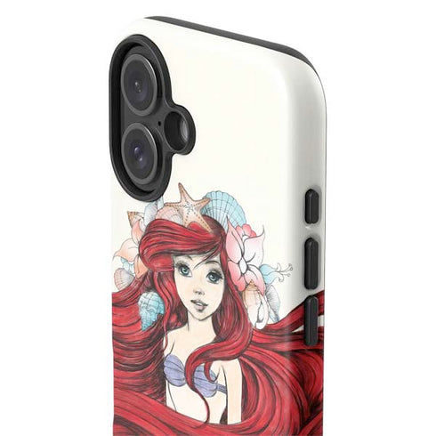 Disney The Little Mermaid Ariel Illustration iPhone 16 Impact Case