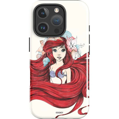 Disney The Little Mermaid Ariel Illustration iPhone 16 Pro Max Impact Case