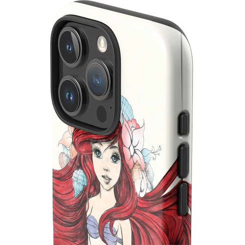 Disney The Little Mermaid Ariel Illustration iPhone 16 Pro Max Impact Case