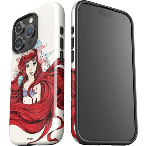 Disney The Little Mermaid Ariel Illustration iPhone 16 Pro Max Impact Case
