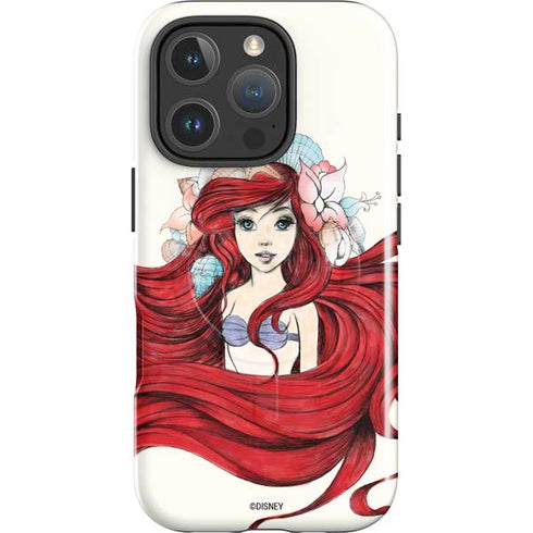 Disney The Little Mermaid Ariel Illustration iPhone 16 Pro Max Magsafe Impact Case