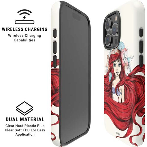 Disney The Little Mermaid Ariel Illustration iPhone 16 Pro Max Magsafe Impact Case