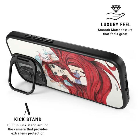 Disney The Little Mermaid Ariel Illustration iPhone 17 Kickstand Case