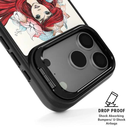 Disney The Little Mermaid Ariel Illustration iPhone 17 Pro Kickstand Case