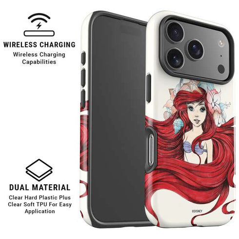 Disney The Little Mermaid Ariel Illustration iPhone 17 Pro Max Magsafe Impact Case