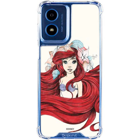 Disney The Little Mermaid Ariel Illustration Moto G 5G (2024) Clear Case