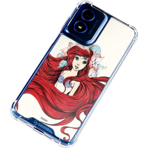 Disney The Little Mermaid Ariel Illustration Moto G 5G (2024) Clear Case