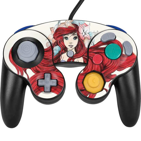 Disney The Little Mermaid Ariel Illustration Nintendo Skins