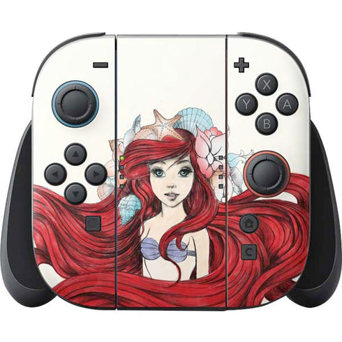 Disney The Little Mermaid Ariel Illustration Nintendo Switch 2 (2025) Joy-Con Controller Skin