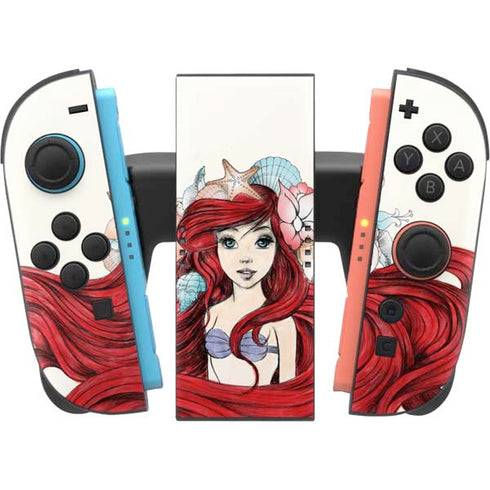 Disney The Little Mermaid Ariel Illustration Nintendo Switch 2 (2025) Joy-Con Controller Skin
