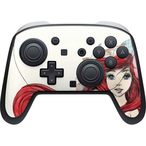 Disney The Little Mermaid Ariel Illustration Nintendo Skins