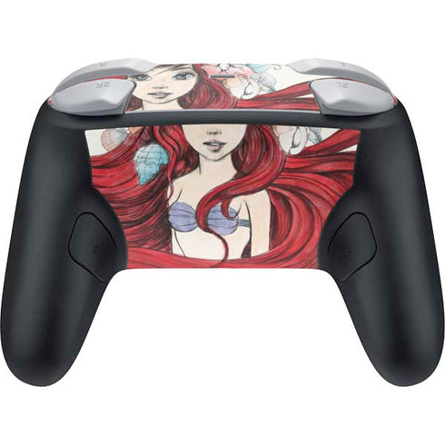 Disney The Little Mermaid Ariel Illustration Nintendo Switch 2 (2025) Pro Controller Skin