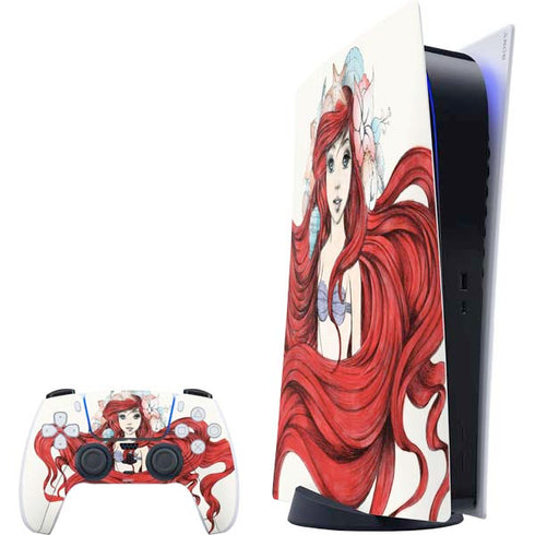 Disney The Little Mermaid Ariel Illustration PlayStation PS5 Skins