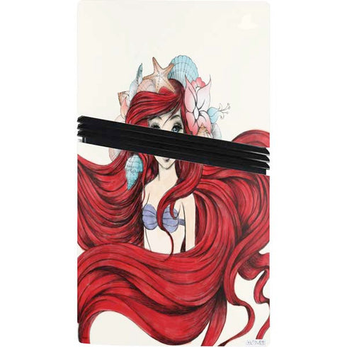 Disney The Little Mermaid Ariel Illustration PS5 Pro Console Skin