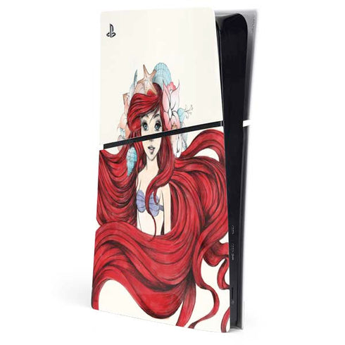 Disney The Little Mermaid Ariel Illustration PS5 Slim Digital Edition Console Skin