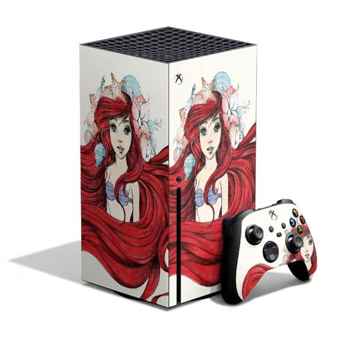 Disney The Little Mermaid Ariel Illustration Xbox Series X Skins