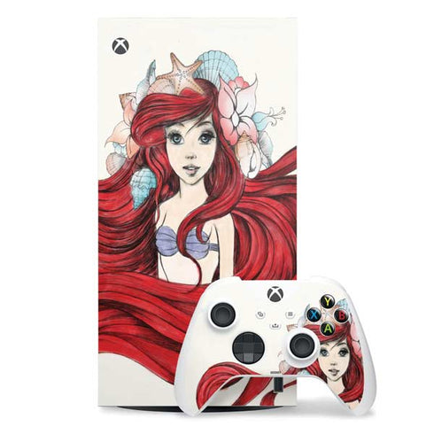 Disney The Little Mermaid Ariel Illustration Xbox Series X Skins