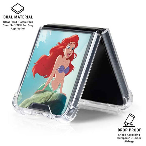 Disney The Little Mermaid Ariel Part of Your World Galaxy Z Flip7 Clear Case