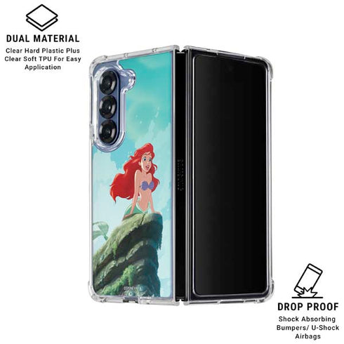 Disney The Little Mermaid Ariel Part of Your World Galaxy Z Fold7 Clear Case
