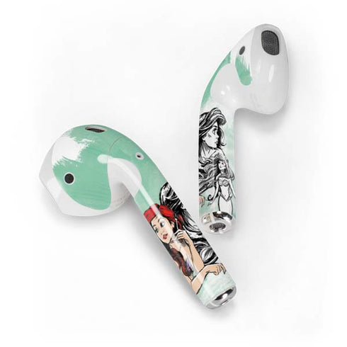 Disney Princess Ariel Sketch Art Apple AirPods 2 Skin