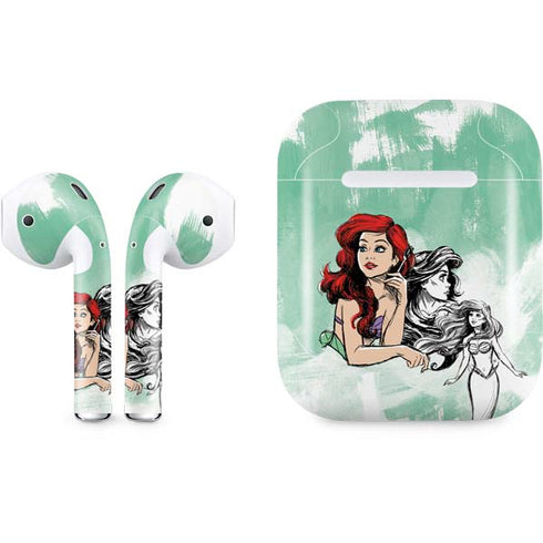 Disney Princess Ariel Sketch Art Apple AirPods Skin