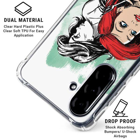 Disney Princess Ariel Sketch Art Galaxy A36 5G Clear Case