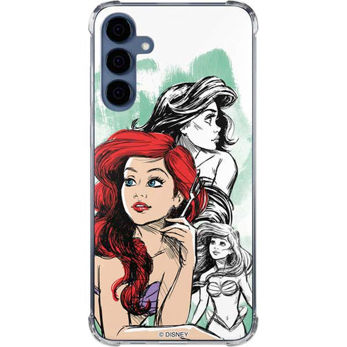 Disney Princess Ariel Sketch Art Galaxy A55 5G Clear Case