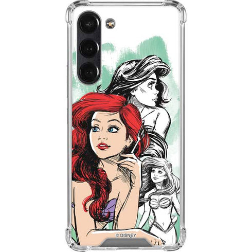 Disney Princess Ariel Sketch Art Galaxy S24 FE Clear Case