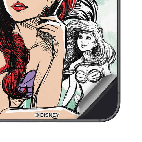 Disney Princess Ariel Sketch Art Galaxy S25 Skin