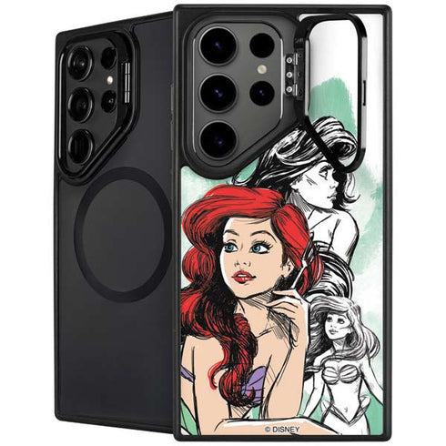 Disney Princess Ariel Sketch Art Galaxy S25 Ultra Kickstand Case