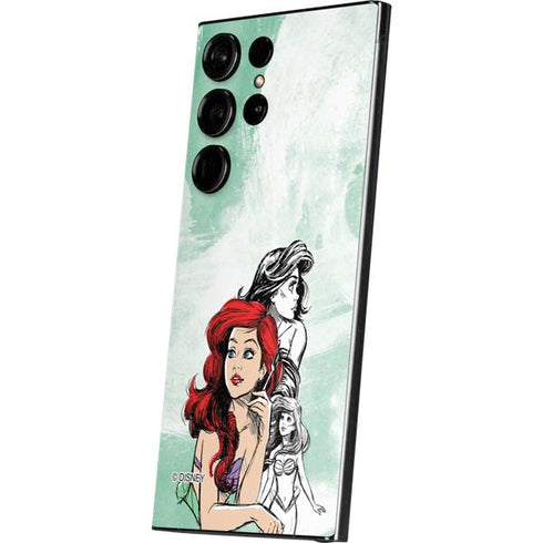Disney Princess Ariel Sketch Art Galaxy S25 Ultra Skin