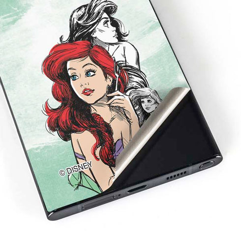 Disney Princess Ariel Sketch Art Galaxy S25 Ultra Skin