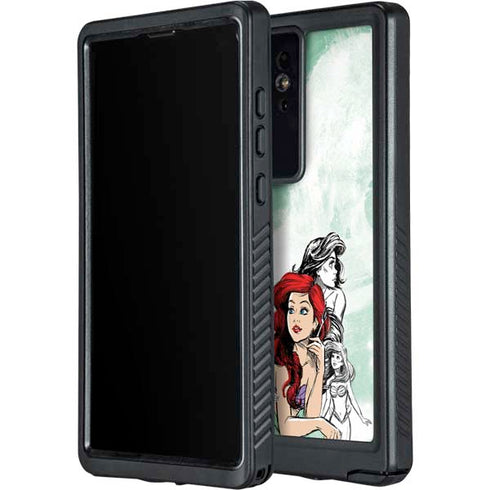 Disney Princess Ariel Sketch Art Galaxy S24 Ultra Waterproof Case