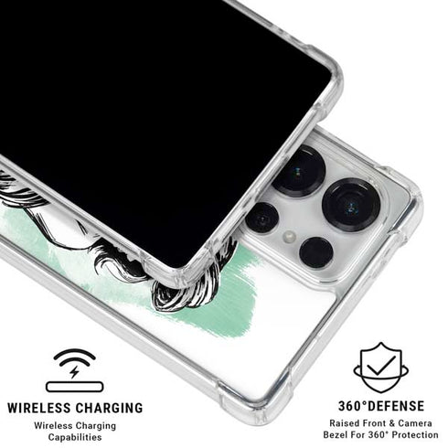 Disney Princess Ariel Sketch Art Galaxy S25 Ultra Clear Case