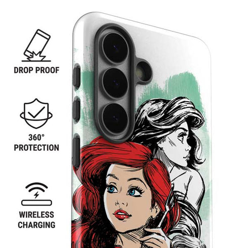 Disney Princess Ariel Sketch Art Galaxy S26 Impact Case