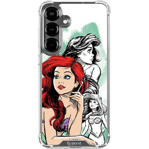 Disney Princess Ariel Sketch Art Galaxy S26 Plus Clear Case