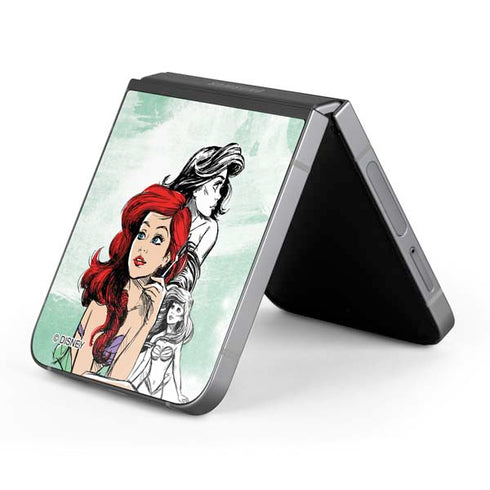 Disney Princess Ariel Sketch Art Galaxy Z Flip6 Skin