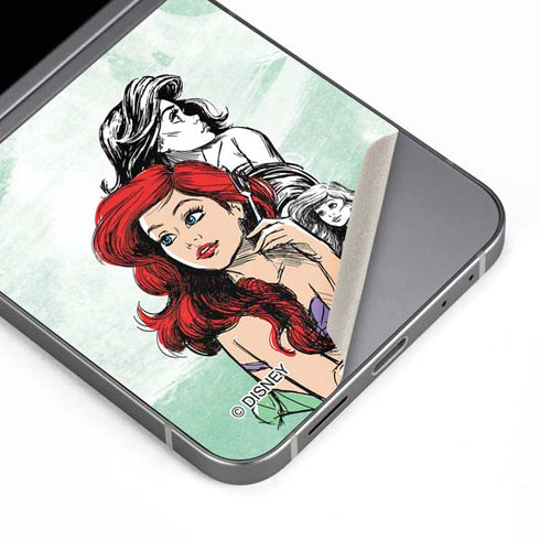 Disney Princess Ariel Sketch Art Galaxy Z Flip6 Skin