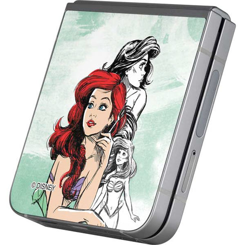 Disney Princess Ariel Sketch Art Galaxy Z Flip6 Skin