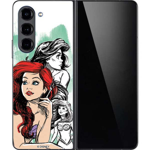 Disney Princess Ariel Sketch Art Galaxy Z Fold5 5G Skin