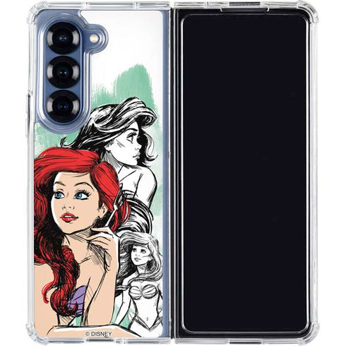 Disney Princess Ariel Sketch Art Galaxy Z Fold6 Clear Case