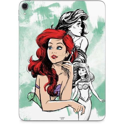 Disney Princess Ariel Sketch Art Apple iPad Pro Skin