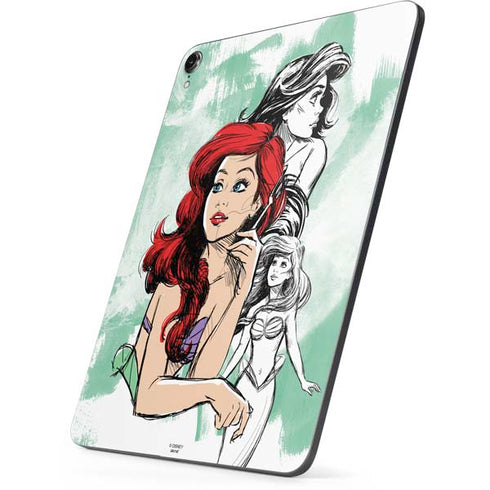 Disney Princess Ariel Sketch Art Apple iPad Pro Skin