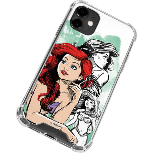 Disney Princess Ariel Sketch Art iPhone 12 Mini Clear Case