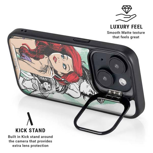 Disney Princess Ariel Sketch Art iPhone 14 Kickstand Case