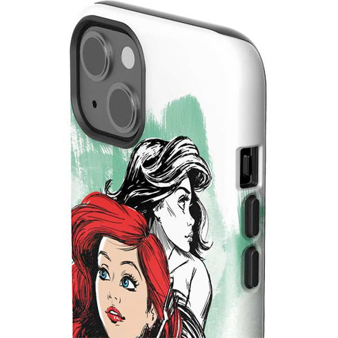 Disney Princess Ariel Sketch Art iPhone 15 Impact Case